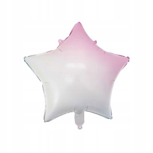 BALON foliowy gwiazda gradientowy różowy 45 cm