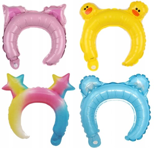 Zestaw Balon uszy opaska na głowę urodzinowa 4 szt