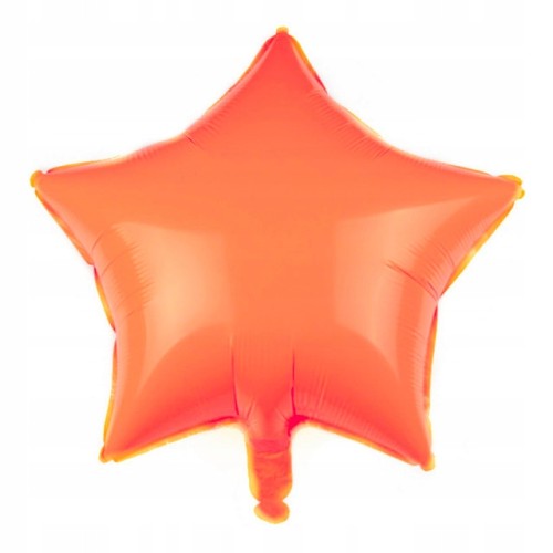 BALON foliowy pastelowy pomarańczowy GWIAZDA 45 cm