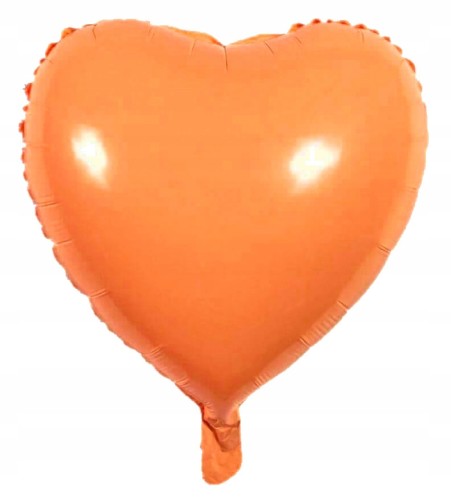 BALON foliowy pastelowy pomarańczowy SERCE 45cm