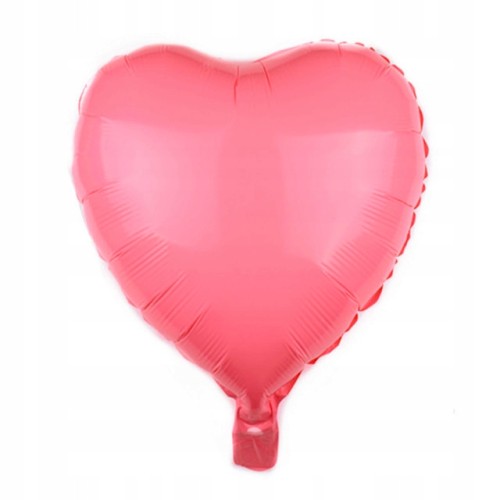 BALON foliowy pastelowy różowy różowe SERCE 45 cm