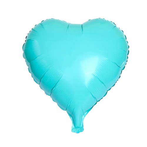 BALON foliowy pastelowy niebieski SERCE 45 cm