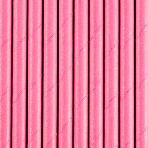 ECO Słomki rurki papierowe różowe 25 szt party