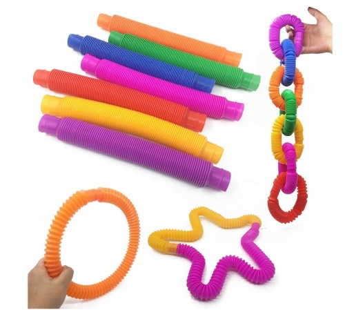 Zestaw 20 elastyczne rurki kolorowe pop tubes duże