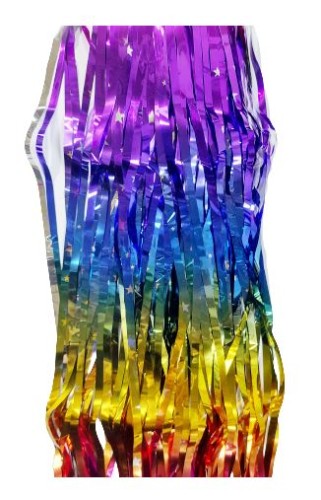 KURTYNA tęczowa w gwiazdki samoprzylepna 1 x 2 m