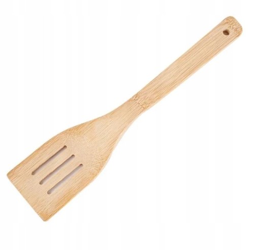 Eco łyżka łopatka drewniana ażurowa prosta 30 cm
