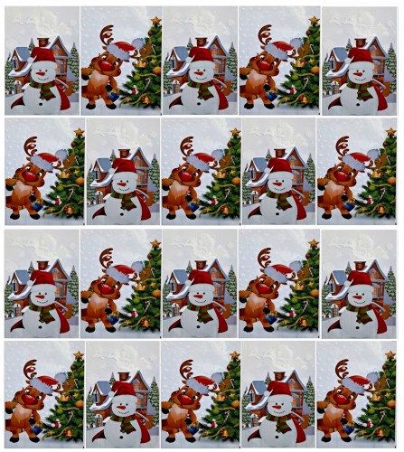 Świąteczne worki woreczki torebki torby foliowe prezentowe 20 szt 25x40 cm