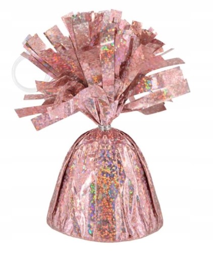 Obciążnik ciężarek do balonów z helem rose gold holograficzny dekoracyjny