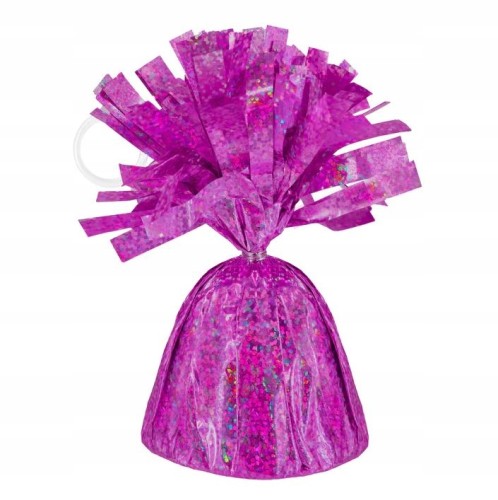 Obciążnik ciężarek do balonów z helem różowy holograficzny dekoracyjny