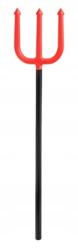 Przebranie strój na halloween karnawał widły diabła czerwono-czarne 13x51cm