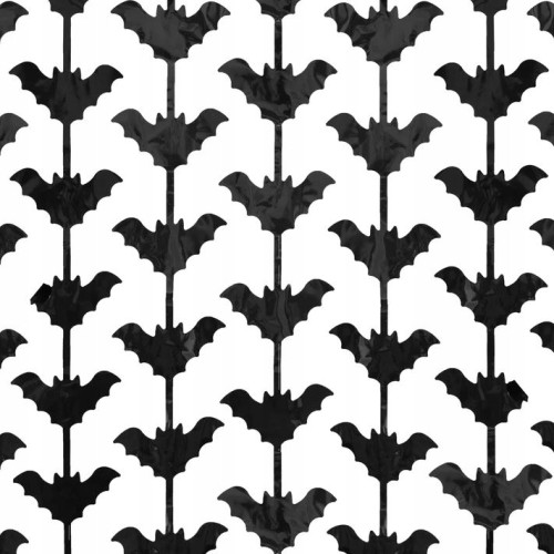 Kurtyna Nietoperze czarna dekoracja na halloween 100 x 200 cm