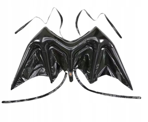 Balon foliowy skrzydła nietoperza pomarańczowo-czarne przebranie 115x52 cm