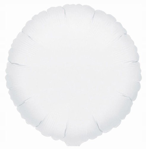 Balon foliowy okrągły urodzinowy biały 45 cm