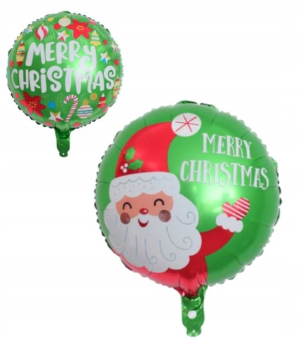 Balon foliowy święta Mikołaj Marry Christmas 45 cm