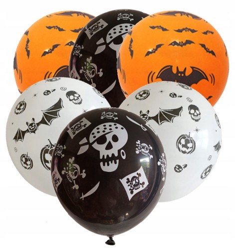 Zestaw balonów lateksowych na halloween 6 szt
