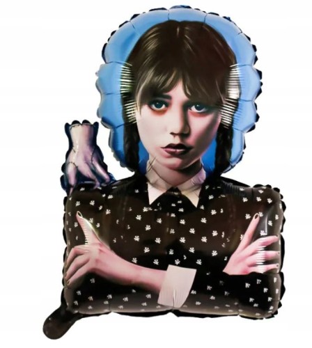 Balon foliowy Wednesday Addams halloween 73x48 cm