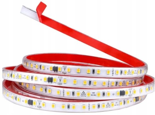wąż TAŚMA LED bezpośrednio pod 230V BEZ ZASILACZA wodoodporna 100cm ciepła