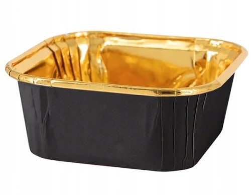 Foremki papilotki na muffinki czarno złote 20 szt