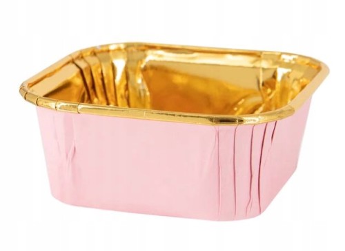 Foremki papilotki na muffinki różowo złote 20 szt