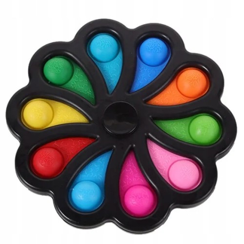 Spiner push bubble squishy fidget toys toy duży czarny