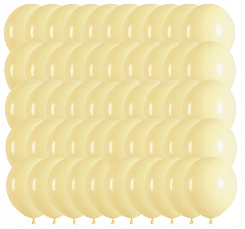 Balony lateksowe pastelowe żółte balon żółty 12 cali 30 cm zestaw 50 szt.