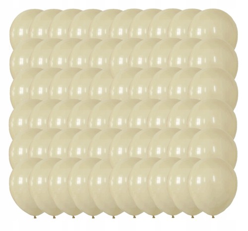 Balony pastelowe beżowy beżowe kremowe ecru 12 cali 30 cm zestaw 50 szt.