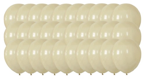Balony pastelowe beżowy beżowe kremowe ecru 12 cali 30 cm zestaw 30 szt.