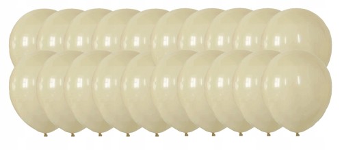 Balony pastelowe beżowy beżowe kremowe ecru 12 cali 30 cm zestaw 20 szt.