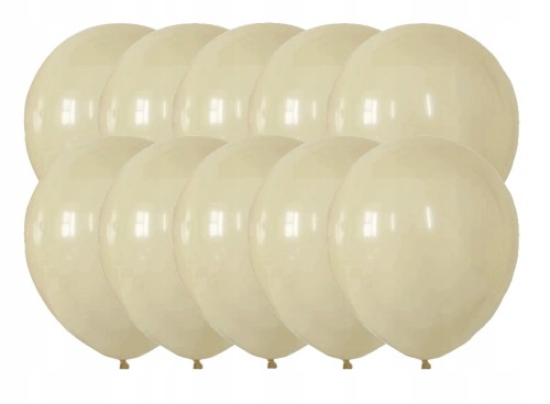 Balony pastelowe beżowy beżowe kremowe ecru 12 cali 30 cm zestaw 10 szt.