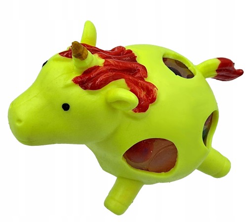 Silikonowy Gniotek Antystresowy jednorożec unicorn sensoryczny kulki mix