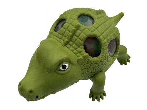 Silikonowy Gniotek Antystresowy krokodyl aligator sensoryczny kulki prezent