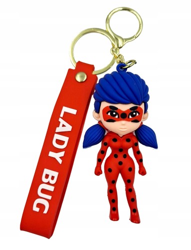 Brelok wisiorek do kluczy plecaka figurka zabawka Biedronka i Czarny Kot