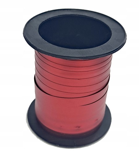 Wstążka tasiemka taśma do balonów prezentów czerwona matowa DIY 5 mm x 10 m