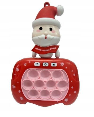 PUSH BUBBLE pop it sensoryczna gra konsola Mikołaj zabawka na prezent