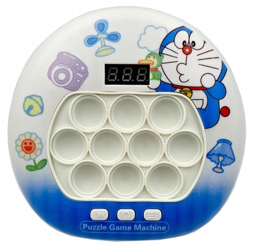 PUSH BUBBLE pop it sensoryczna gra konsola niebieska zabawka na prezent