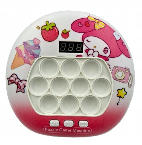 PUSH BUBBLE pop it sensoryczna gra konsola różowa zabawka na prezent święta