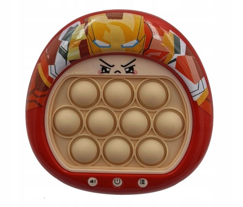 PUSH BUBBLE pop it sensoryczna gra konsola Iron Man zabawka na prezent