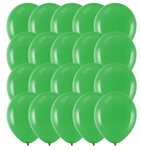 Balony lateksowe zielone ciemna zieleń 20 szt 5 cali 12 cm urodziny roczek