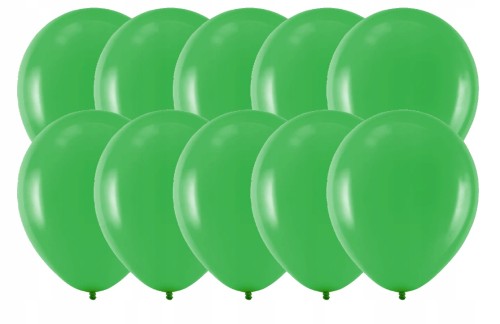 Balony lateksowe zielone ciemna zieleń 10 szt 5 cali 12 cm urodziny roczek