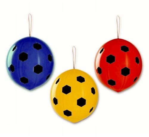 Balony Piłka nożna piłki z gumką zestaw 3 szt 45 cm z gumką do odbijania