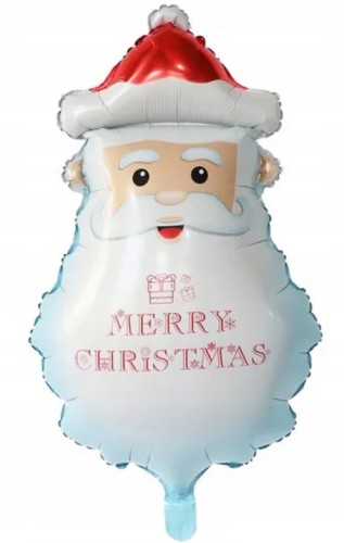 Balon foliowy Święty Mikołaj dekoracja Bożonarodzeniowa święta 77 x 47 cm