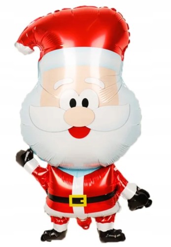 Balon foliowy Święty Mikołaj dekoracja Bożonarodzeniowa święta 80 x 42 cm