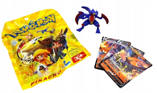 POKEMON SASZETKA NIESPODZIANKA FIGURKA 3 KARTY z Figurką kartami kolekcja