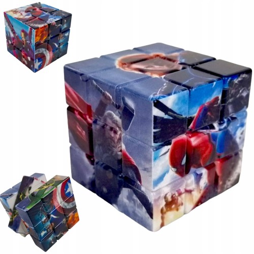 KOSTKA logiczna postacie avengers 3x3x3 5,5 cm zręcznościowa na prezent