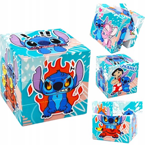 KOSTKA logiczna bajka Lilo i Stitch 3 x 3 5,5 cm zręcznościowa prezent