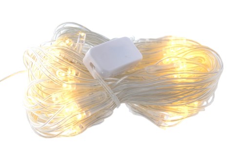 lampki CHOINKOWE siatka KURTYNA 80 LED biały