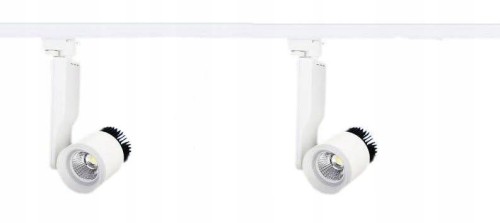 226 ZESTAW 2 reflektory LED 30W SKLEPOWE szyna 1m