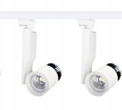 215 ZESTAW 2 reflektory LED 30W SKLEPOWE szyna 1m