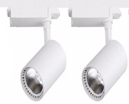 109 ZESTAW 2 reflektory LED 30W SKLEPOWE szyna 1m