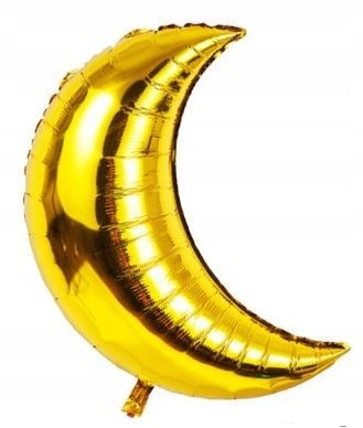 BALON foliowy złoty księżyc 70cm urodziny wesele
